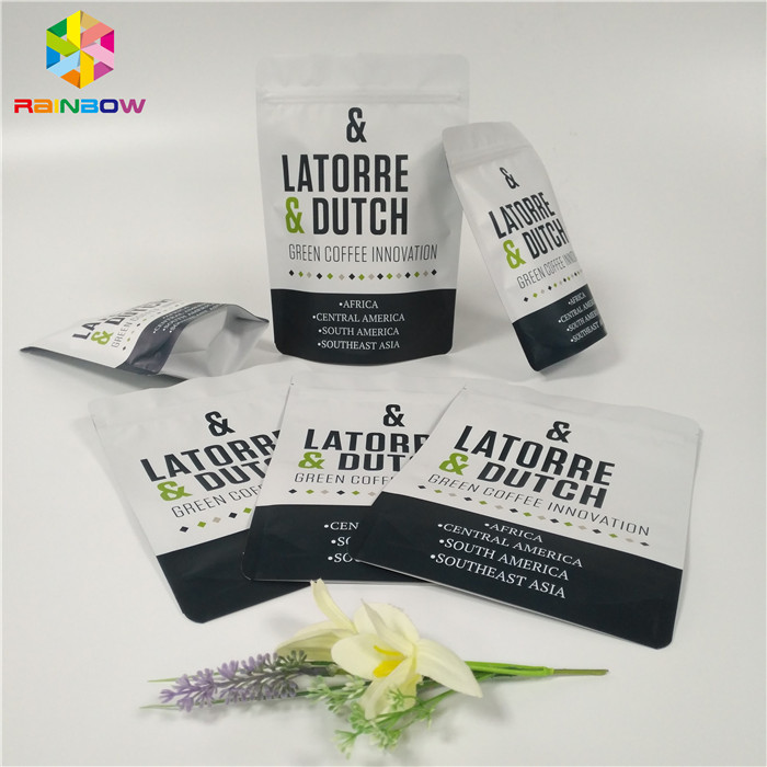 Ziplock σακούλα φύλλων αλουμινίου που συσκευάζει το Reclosable τοποθετημένο σε στρώματα τσάντα υλικό καφέ βαλβίδων