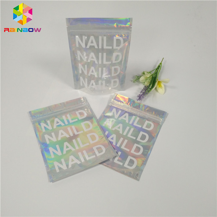 Συγκολλήστε το καλλυντικό συσκευάζοντας Ziplock Mylar ολογραμμάτων τσαντών με θερμότητα σαφές επίπεδο πλαστικό υλικό