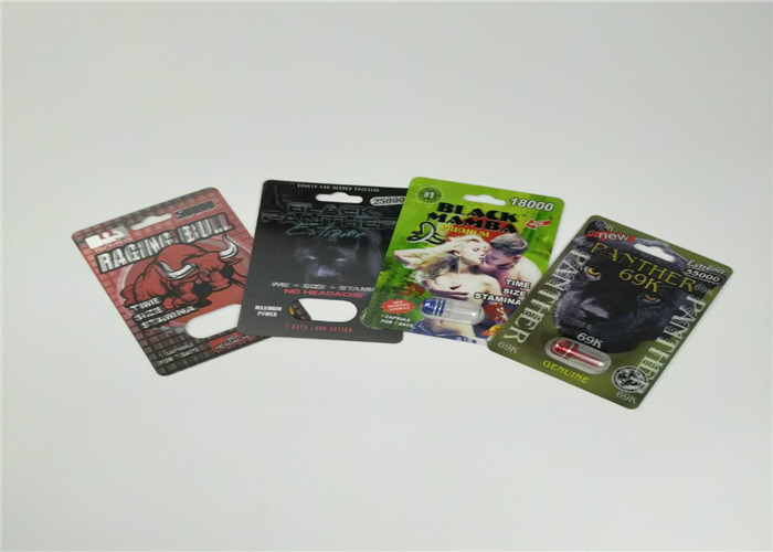 Κάρτα φουσκαλών φωτογραφικών διαφανειών που συσκευάζει τα αρσενικά χάπια αυξήσεων που συσκευάζουν την τρισδιάστατη συσκευασία χαπιών φύλων