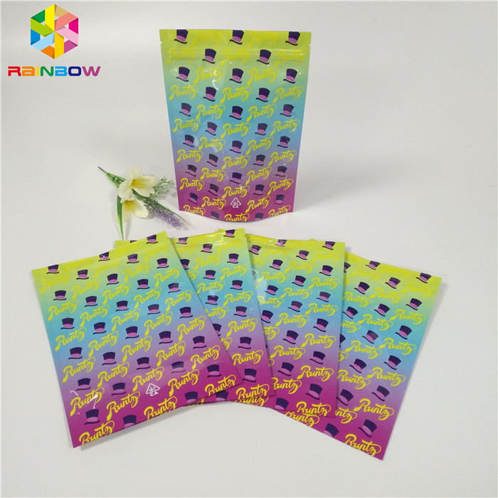 Η συσκευασία ζιζανίων απόδειξης μυρωδιάς συσκευασίας σακουλών φύλλων αλουμινίου συνήθειας 1oz 3.5g τοποθετεί τη στιλπνή επιφάνεια σε σάκκο