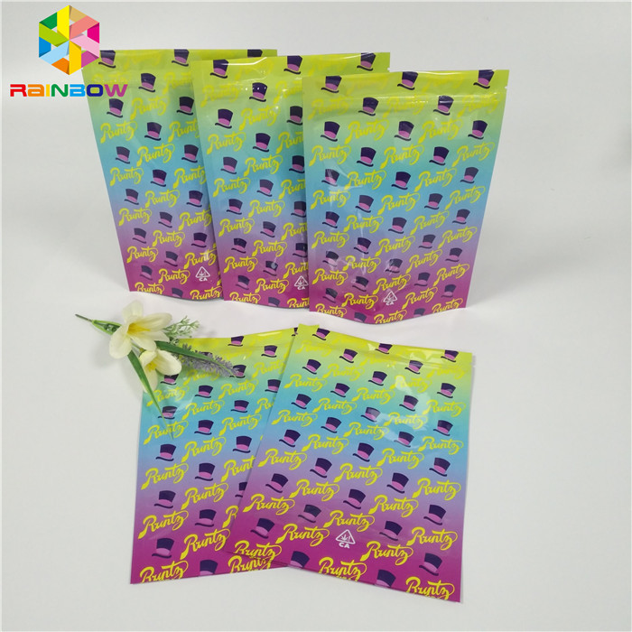 Συσκευάζοντας αγόρια πλαστικό Mateial ζουγκλών Runtz μπισκότων ζιζανίων Runtz τσαντών φύλλων αλουμινίου φερμουάρ