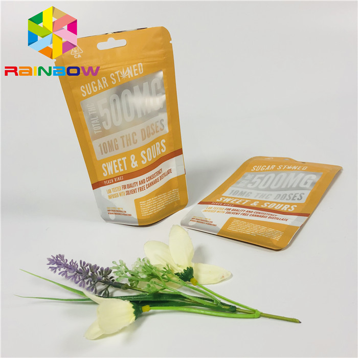 Πλαστικές σακούλες καρυδιών πρόχειρων φαγητών που συσκευάζουν Customzied που τυπώνει το σαφές παράθυρο με το Resealable φερμουάρ