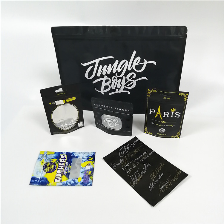 Σαφής σακούλα φύλλων αλουμινίου αργιλίου παραθύρων που συσκευάζει το πλαστικό Doypack ζιζανίων Cbd πακέτο Mylar με το φερμουάρ