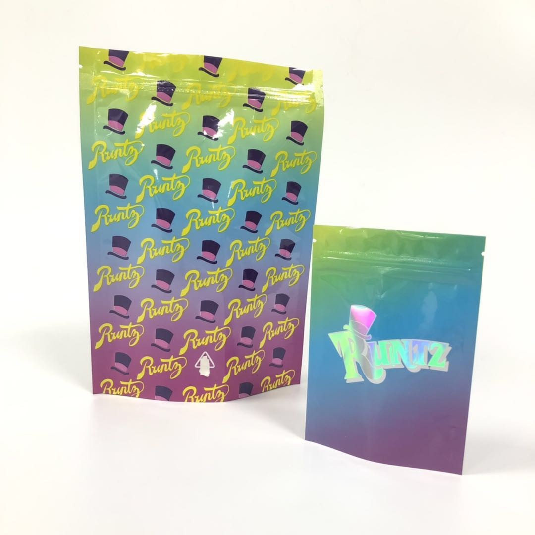 3,5 γραμμάρια στέκονται επάνω το βοτανικό θυμίαμα συσκευάζοντας Ziplock Mylar τις τσάντες κάνναβης Runtz απόδειξης μυρωδιάς ζιζανίων