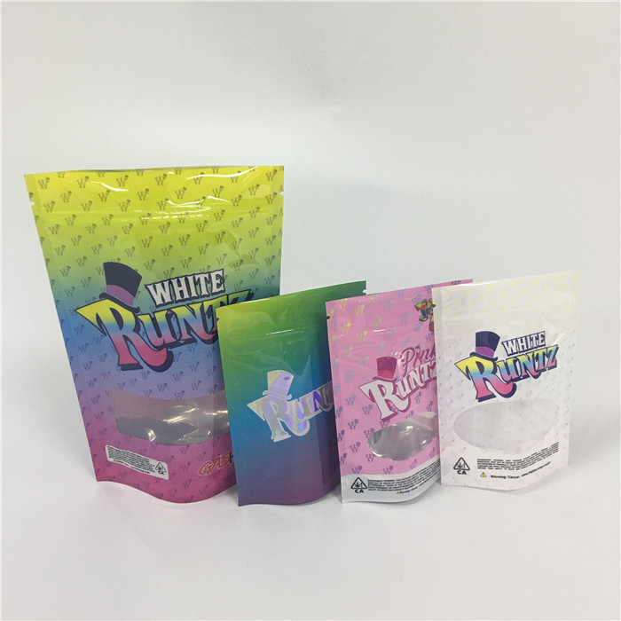 Το φύλλο αλουμινίου τοποθέτησε το βοτανικό θυμίαμα σε στρώματα συσκευάζοντας Ziplock Mylar την απόδειξη μυρωδιάς Runtz ζιζανίων τσαντών