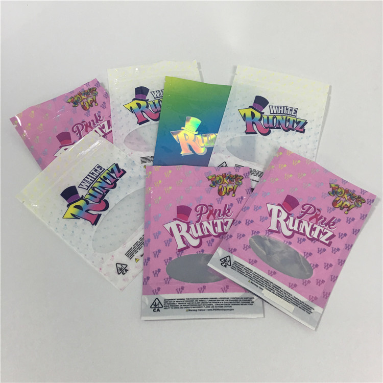 Ασφαλής για τα παιδιά Resealable απόδειξη μυρωδιάς σπόρου μπισκότων συσκευασίας Runtz πλαστικών τσαντών στιλπνή