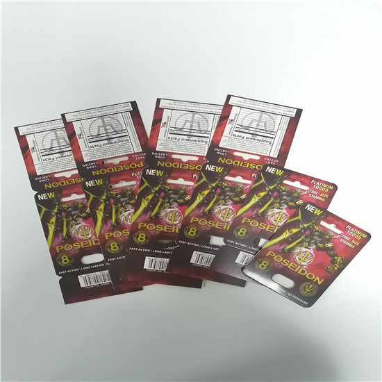 Δύσκαμπτες κάψες φύλων Rox χαπιών φύλων Poseidon που συσκευάζουν το προσαρμοσμένο κάρτα λογότυπο φουσκαλών