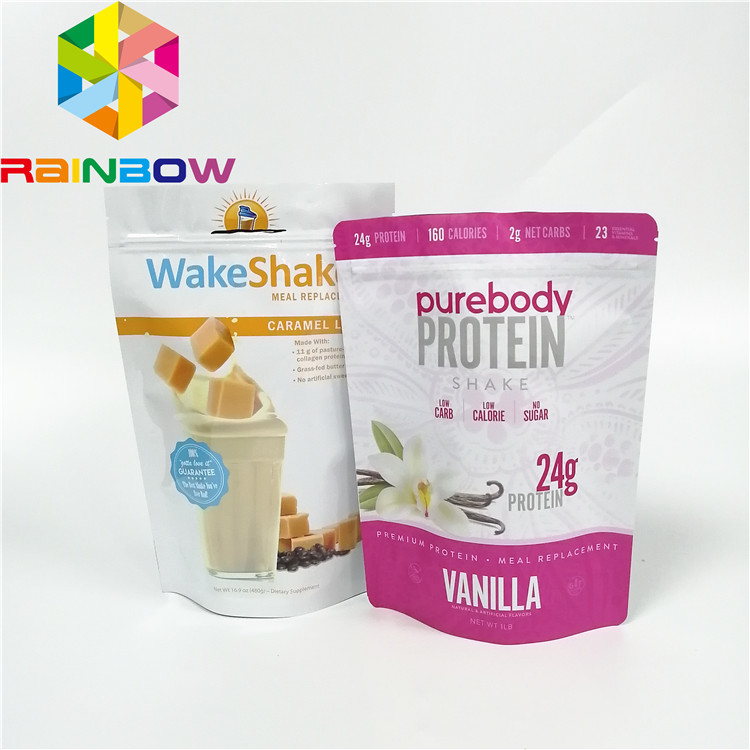 Καθαρές πλαστικές σακούλες σκονών βιταμίνης C που συσκευάζουν σακούλα φύλλων αλουμινίου Mylar φερμουάρ στάσεων την επάνω τοπ