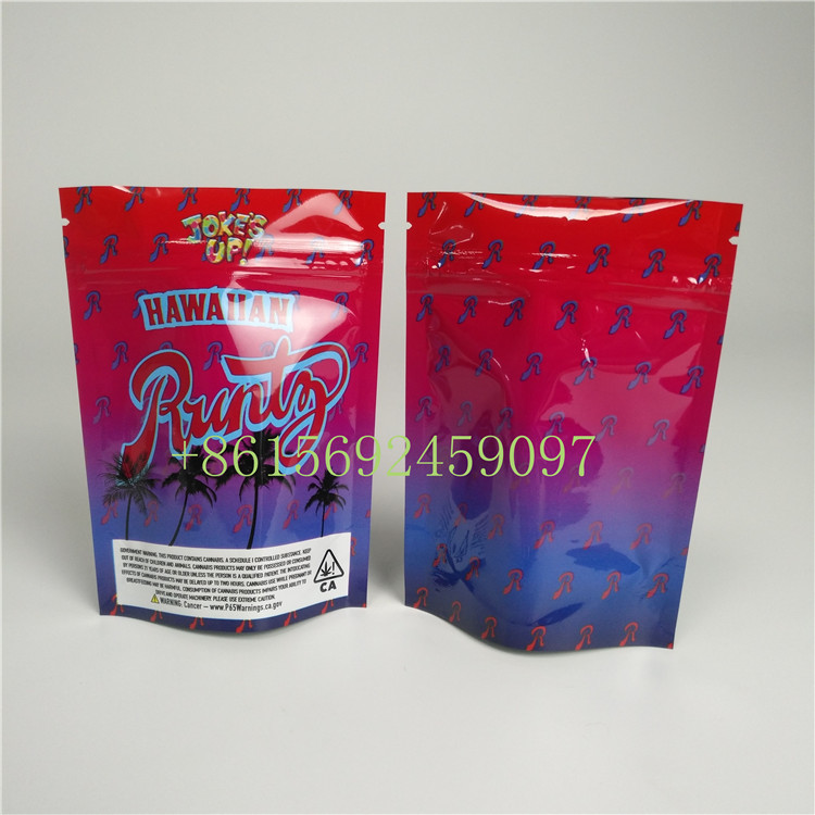 Πλαστική φερμουάρ κλειδαριών βοτανική σακούλα μπισκότων ζιζανίων Runtz αγοριών ζουγκλών θυμιάματος συσκευάζοντας