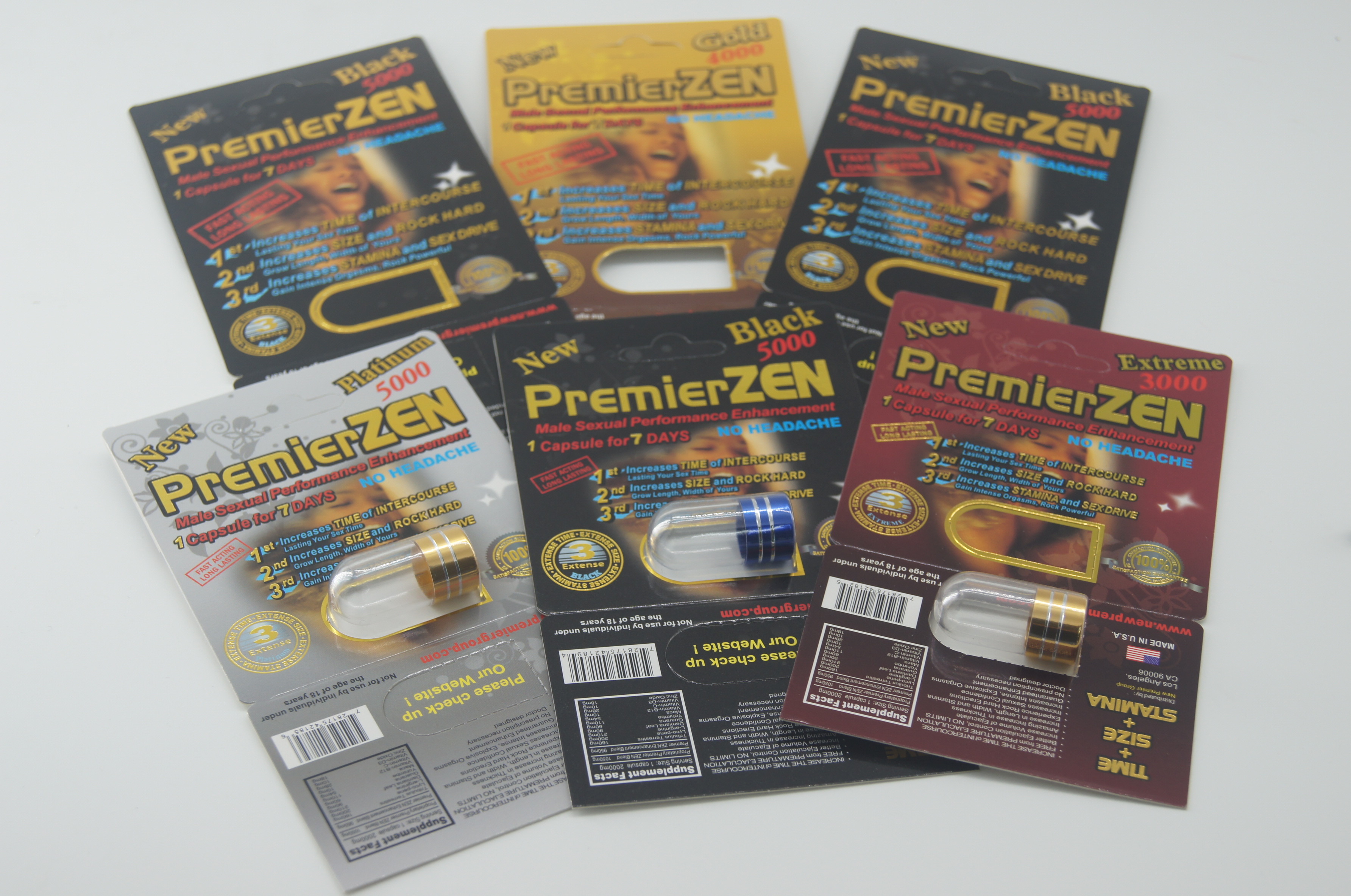 Αδιάβροχος πλαστικός συσκευάζοντας ρινόκερος 7 φουσκαλών αρσενικό σεξουαλικό χάπι αυξήσεων 5000