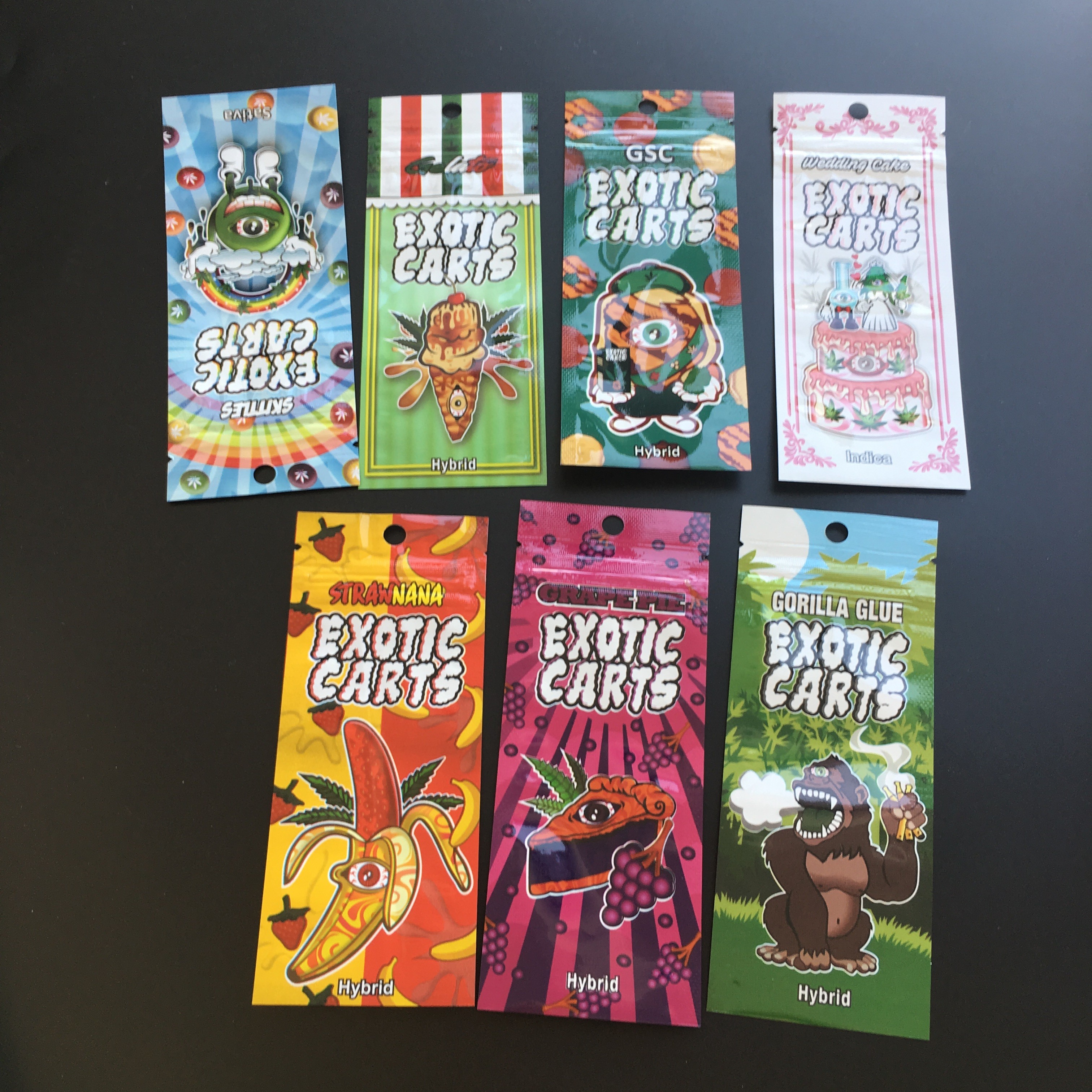 Πλαστικές σακούλες πετρελαίου Cbd κασετών Vape που συσκευάζουν την εξωτική Ziplock κάρρων τσάντα 0.5ml 1ml Mylar