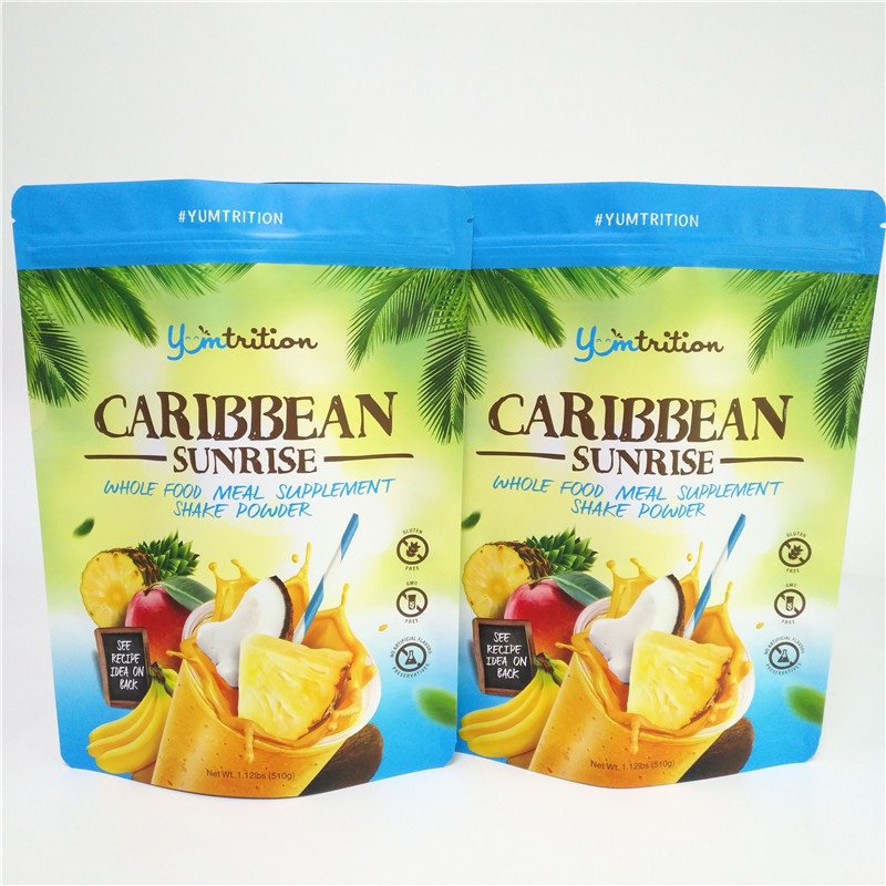 Resealable τροφίμων συσκευασίας αργιλίου φύλλων αλουμινίου σκόνη συμπληρωμάτων Doypack τσαντών πλαστική με το φερμουάρ