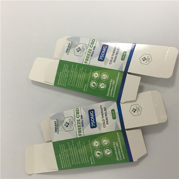 Άσπρο χαρτονένιο CBD Vape συνήθειας τυπωμένο CMYK συσκευάζοντας κιβώτιο λογότυπων