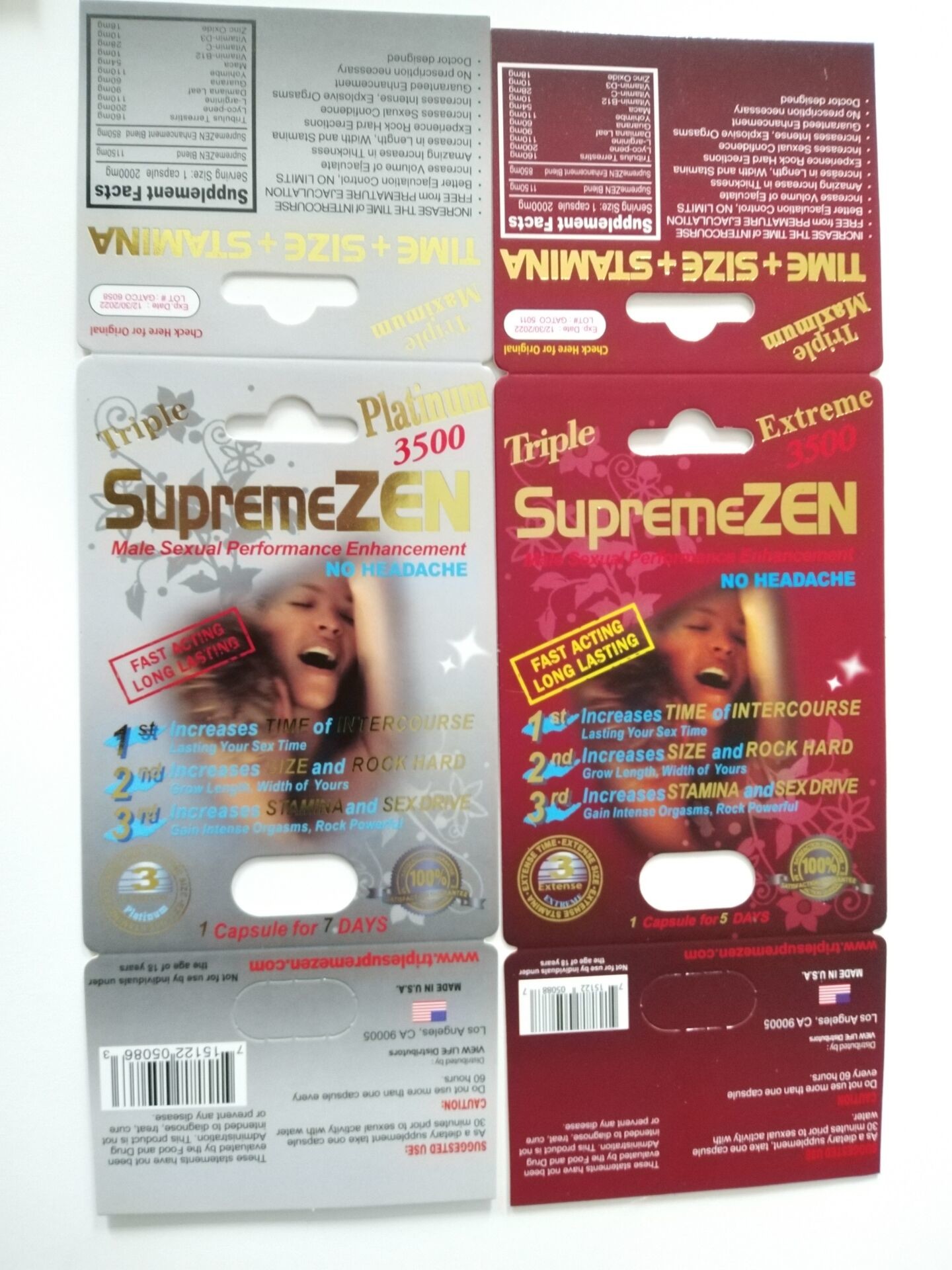 Η αρχαιότερη Zen/ρινόκερος 13 κιβώτιο εγγράφου χαπιών που συσκευάζει την αρσενική συσκευασία καψών ανυψωτών