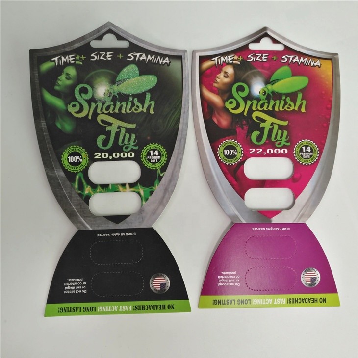 Κάρτα φουσκαλών χαπιών φύλων που συσκευάζει την ισπανική μύγα 2000 αρσενική συσκευασία χαπιών αυξήσεων