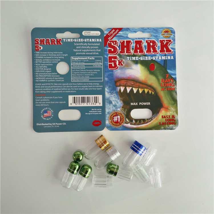 Κάρτα φουσκαλών εγγράφου που συσκευάζει το αρσενικό πακέτο χαπιών αυξήσεων με την πλαστική σφαίρα