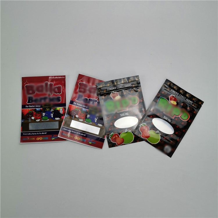 Μικρές πλαστικές σακούλες τσαντών που συσκευάζουν Gummy συσκευασία κάνναβης CBD 100% την οργανική βιομηχανική