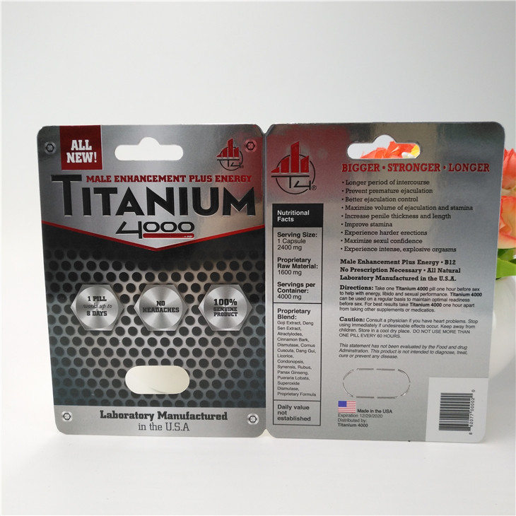 12mm ΚΑΠ ρινοκέρων αρσενική συσκευασία καρτών φουσκαλών καρτών χαπιών τρισδιάστατη