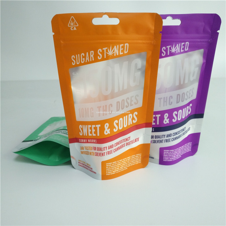 Ψηφιακή τσάντα ζιζανίων εκτύπωσης 3.5g 7g 14g 28g Gummy βοτανική