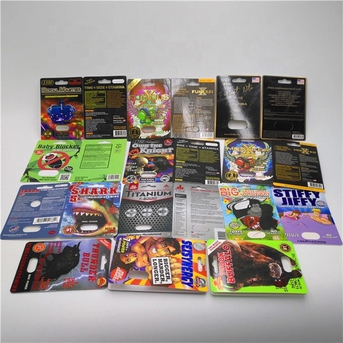 Θηλυκά χάπια ανυψωτών που συσκευάζουν το κιβώτιο επίδειξης καρτών με τη συσκευάζοντας κάρτα εγγράφου καψών χαπιών εκτύπωσης λογότυπων και το κιβώτιο επίδειξης