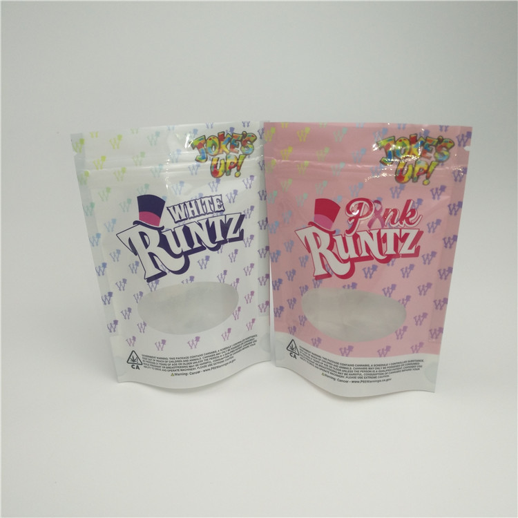 Βοτανική συσκευάζοντας τσάντα απόδειξης μυρωδιάς η Ziplock τσάντα με το παράθυρο για την ψυχρή Gummy συσκευασία κάνναβης CBD