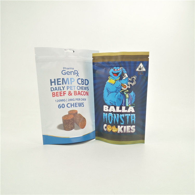 Η προσαρμοσμένη απόδειξη παιδιών τοποθετεί την υγρασία σε σάκκο - στάση ιατρικής μπισκότων ζουγκλών ζιζανίων CBD απόδειξης runtz επάνω στις τσάντες