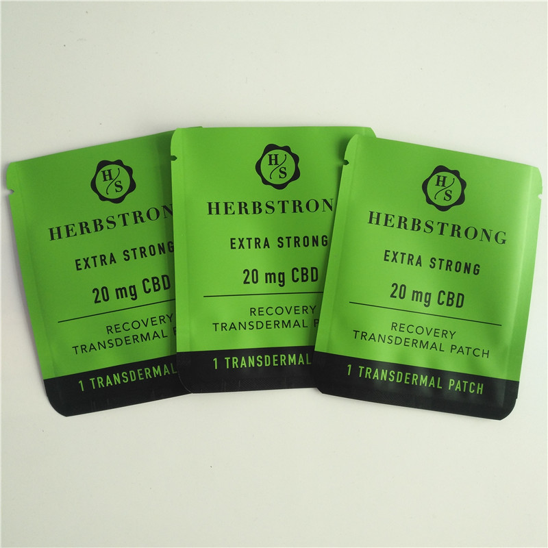 20mg ιατρικά μαριχουάνα συσκευάζοντας μίας χρήσης μικρά CBD φύλλων αλουμινίου τσαντών mylar μπαλώματα σακουλών