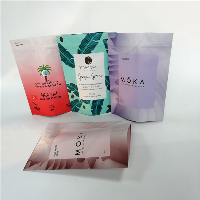 Στάση επάνω gusset στις συσκευάζοντας τσάντες επίγειου καφέ απόδειξης mositure σακουλών φύλλων αλουμινίου με τη βαλβίδα