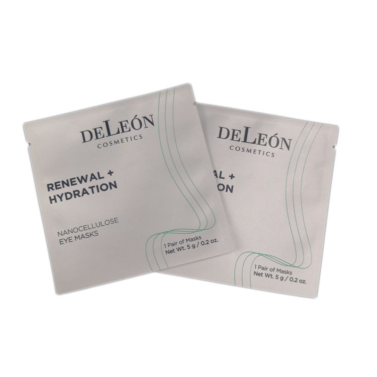 Άσπρη μικρή τσαντών συνήθειας καλλυντική συσκευάζοντας σακούλα φύλλων αλουμινίου εκτύπωσης τοποθετημένη σε στρώματα σχέδιο