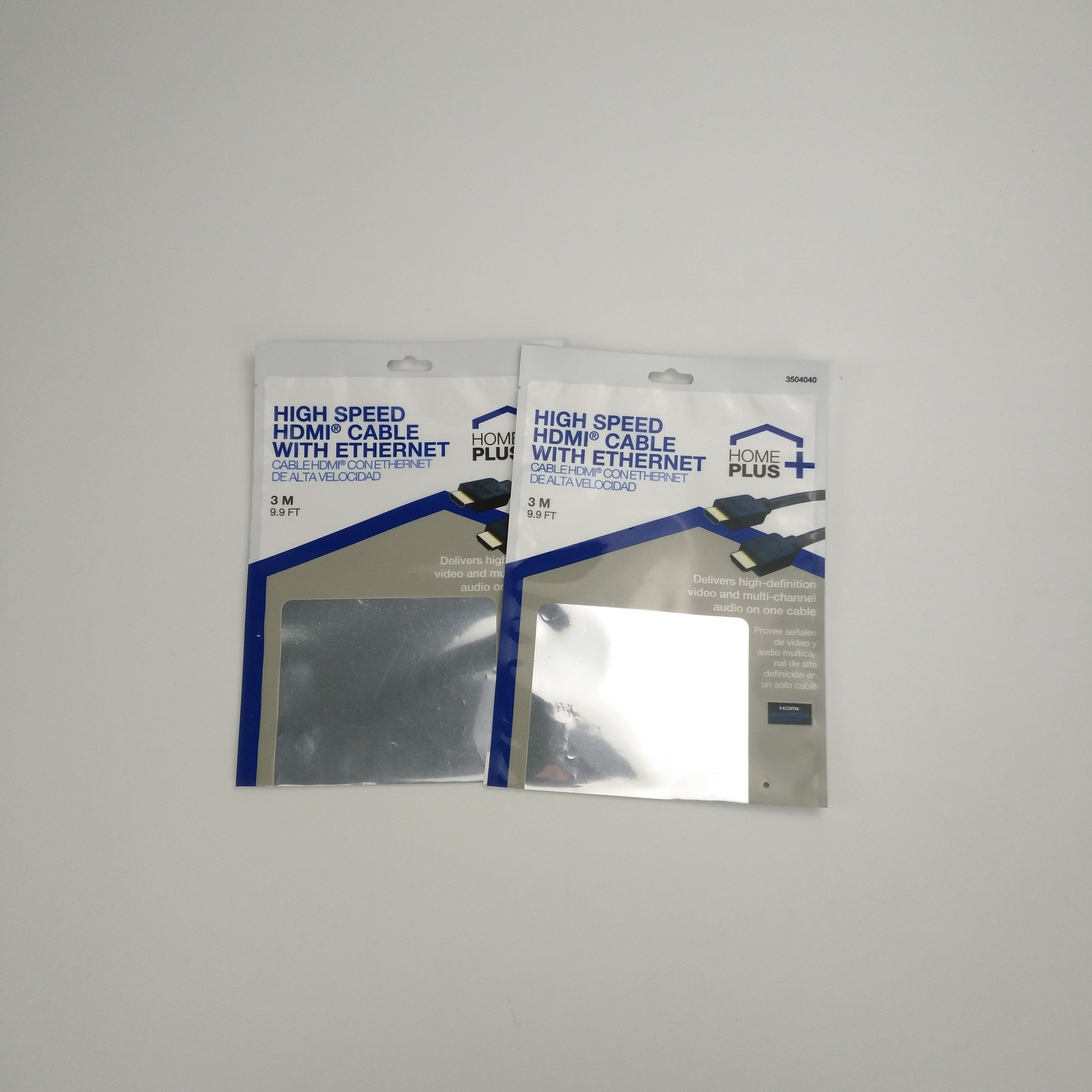 Προσαρμοσμένος τρεις σφραγισμένες πλευρά USB πλαστικές σακούλες τσαντών καλωδίων συσκευάζοντας που συσκευάζουν τα ασύρματα ακουστικά με το φερμουάρ