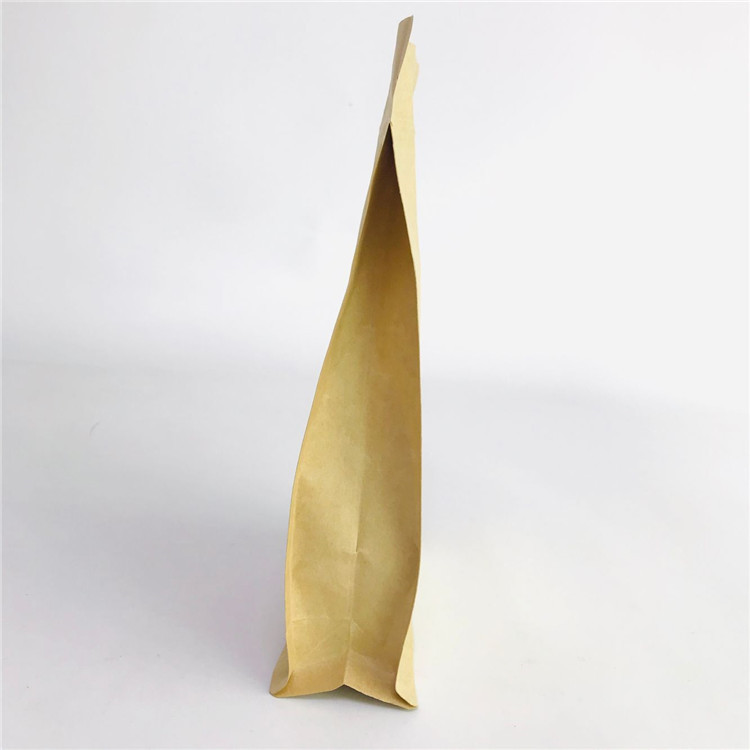 Η συνήθεια δέχτηκε τσάντες εγγράφου PLA της Kraft τσαντών στάσεων τις επάνω φιλικές προς το περιβάλλον με το φερμουάρ