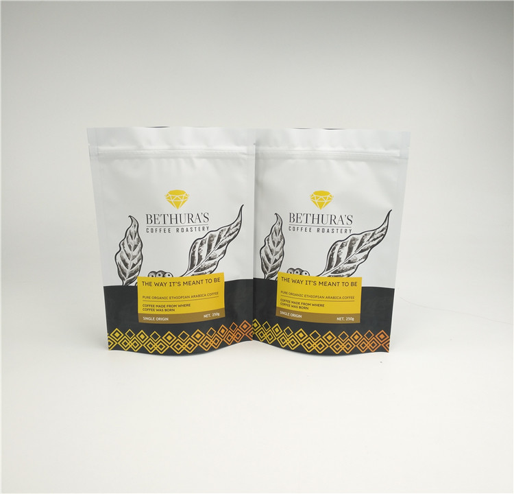 Gusset 140mic MOPP επαναχρησιμοποιήσιμη δευτερεύουσα τσάντα Mylar για τα φασόλια καφέ