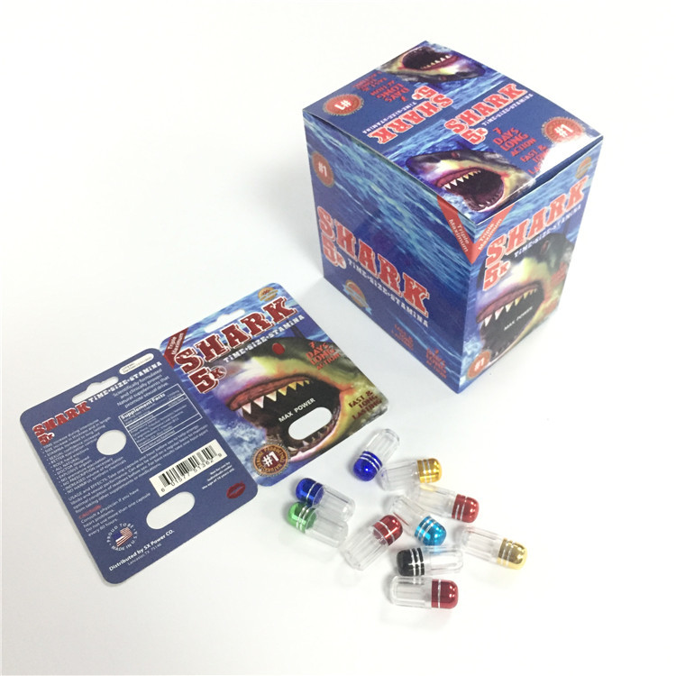 Κάρτα Pakcgaing φουσκαλών εγγράφου χαπιών φύλων ΑΜΕΡΙΚΑΝΙΚΗΣ αγοράς για το ρινόκερο 7 μαύρα χάπια Mamba ρινοκέρων 69/τίγρη