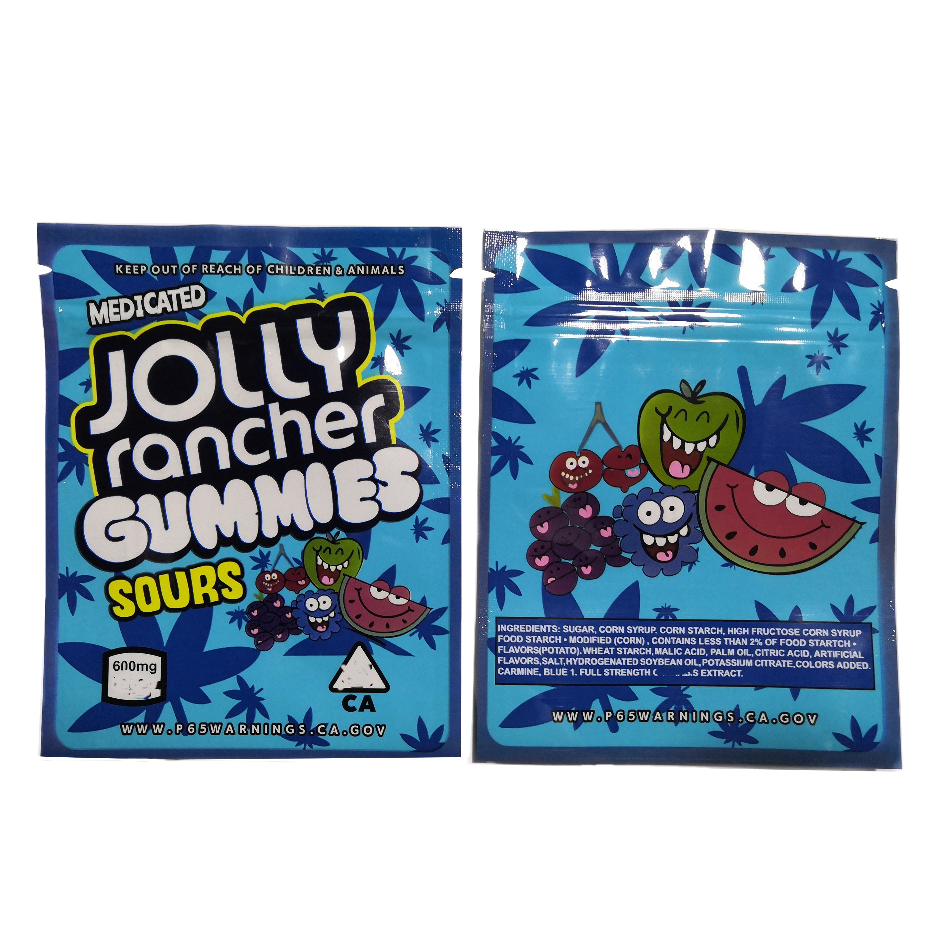 καννάβεις τσαντών THC Mylar καραμελών 200mic CBD Gummies