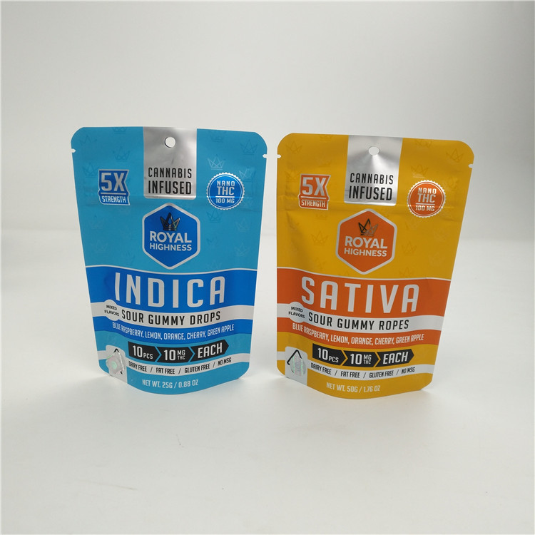 Χαμηλή τσάντα 100micron Mylar φύλλων αλουμινίου Moq 3.5g 7g VMPET Alunminum