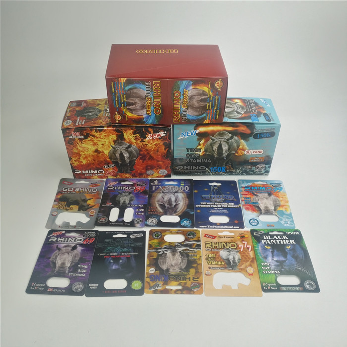 Έξοχη πάνθηρων FDA φύλων κάρτα φουσκαλών ρινοκέρων χαπιών τρισδιάστατη για τις κάψες