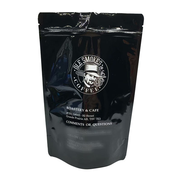 Ziplock πλαστική σακούλα φασολιών καφέ εγκοπών δακρυ'ων που συσκευάζει 100g 200g 250g 500g