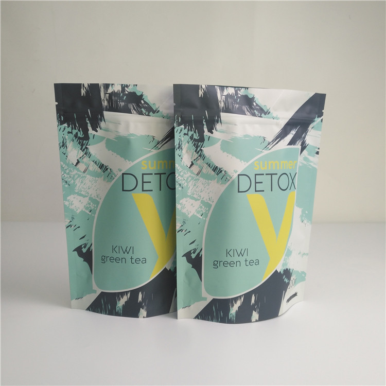 Στάση επάνω στις πράσινες τσάντες τσαγιού καφέ που συσκευάζουν τη Resealable φιλική υγρασία Eco - τσάντες πρόχειρων φαγητών τροφίμων απόδειξης