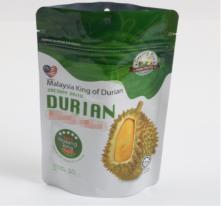 Resealable 120 Mic στάση επάνω στη σακούλα συσκευασίας τροφίμων με το φερμουάρ