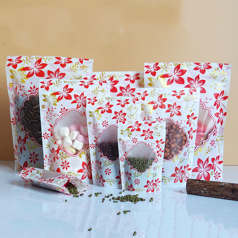 Στιλπνό στάσεων φερμουάρ επάνω λογότυπο συνήθειας πλαστικών σακουλών συσκευάζοντας με το παράθυρο