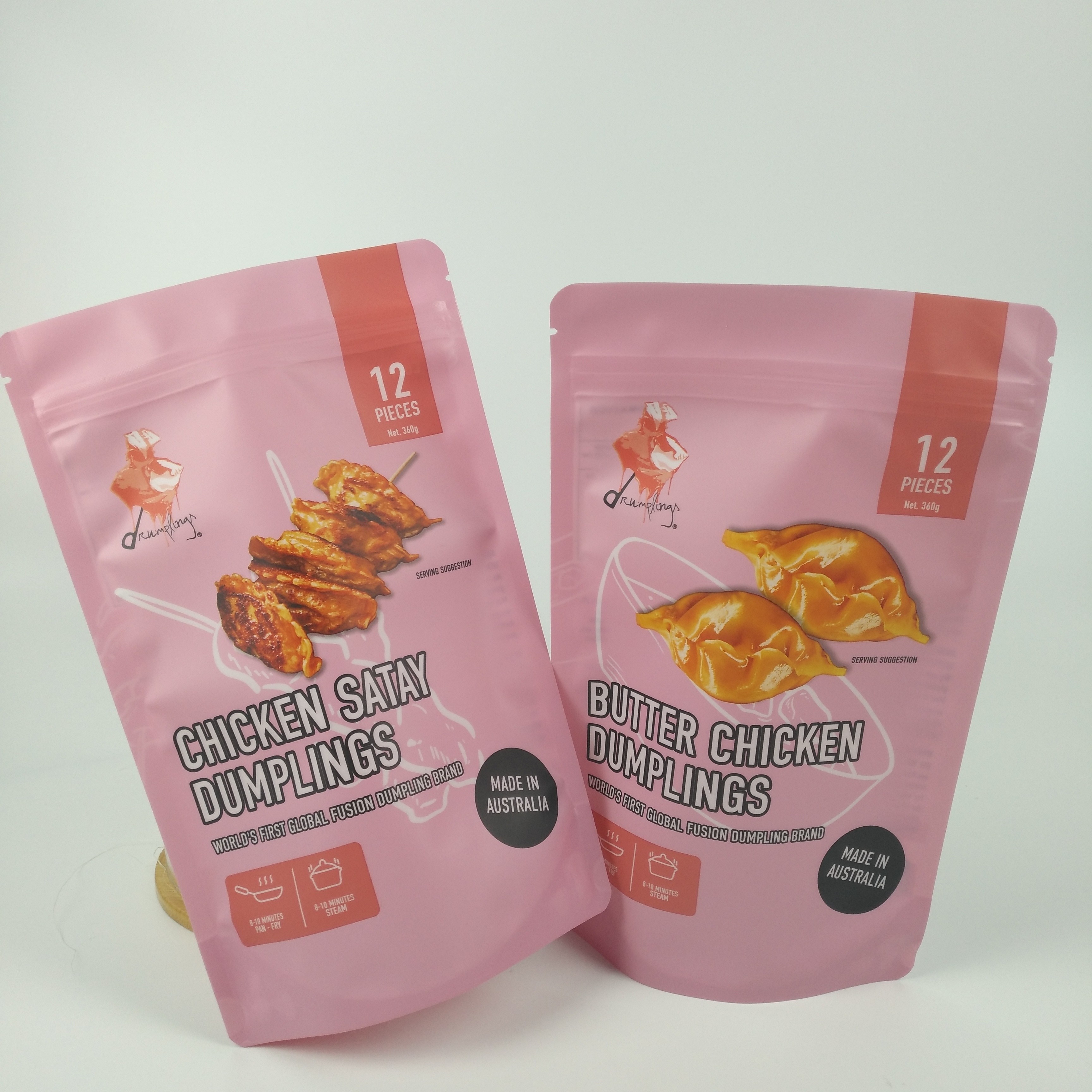 Καφέ ματ μόνη στάση τσαντών εμποδίων φερμουάρ τυπωμένη συνήθεια που τοποθετείται σε στρώματα