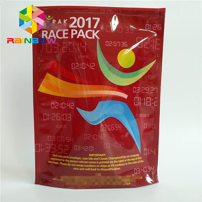 Τροφίμων βαθμού αργιλίου φύλλων αλουμινίου σακούλα φερμουάρ Mylar Standy που προσαρμόζεται πλαστική που τυπώνεται