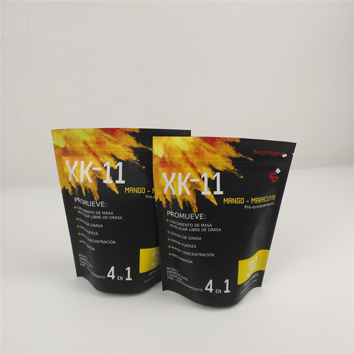 Η Resealable συσκευασία τροφίμων φερμουάρ τοποθετεί τη platic μικρή στάση τσαντών κλειδαριών φερμουάρ επάνω στη συσκευάζοντας πλαστική τσάντα σκονών συνήθειας σακουλών σε σάκκο