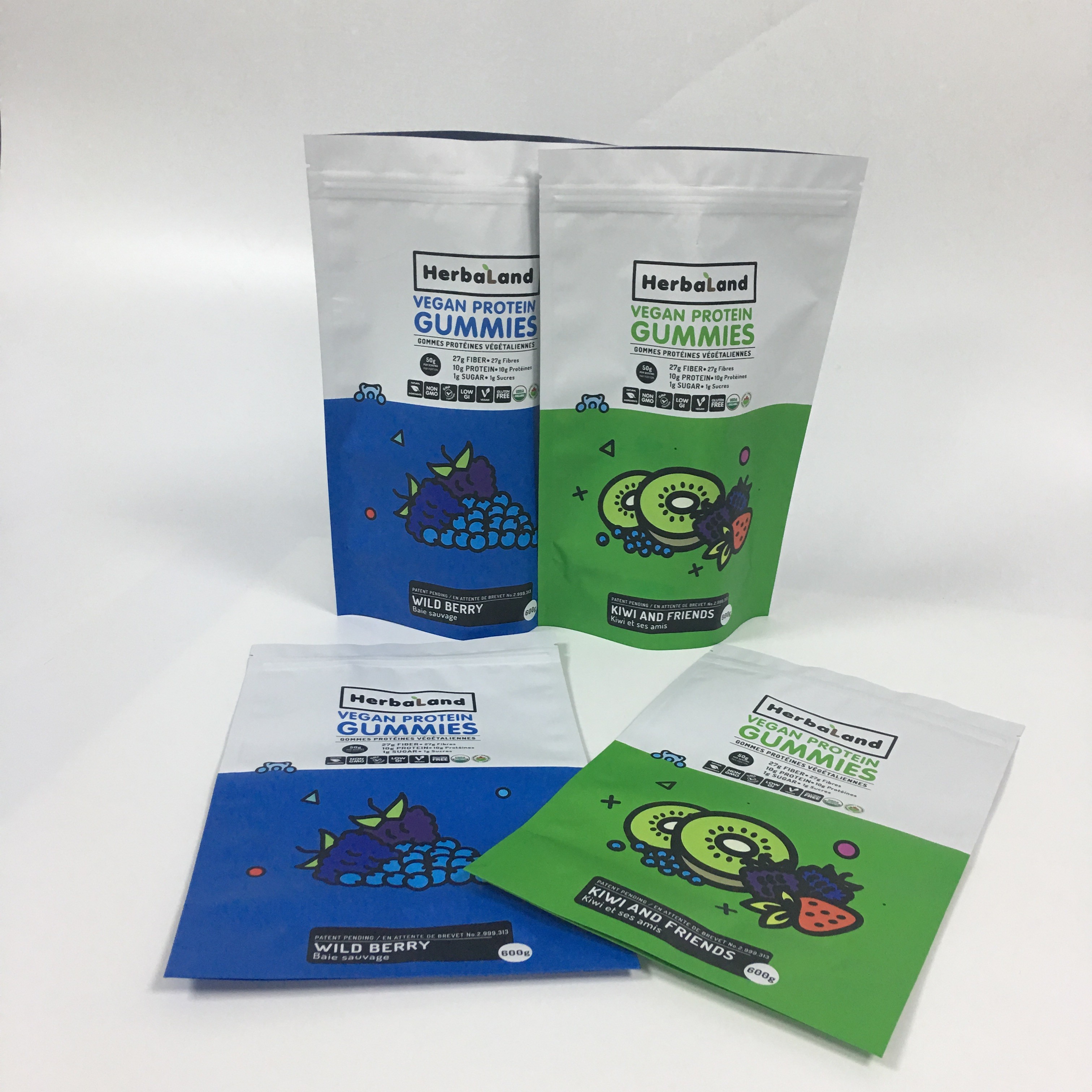 Χονδρική συσκευάζοντας στάση φύλλων αλουμινίου αργιλίου απόδειξης μυρωδιάς μεταλλινών επάνω στις εδώδιμες πλαστικές τσάντες Mylar σακουλών