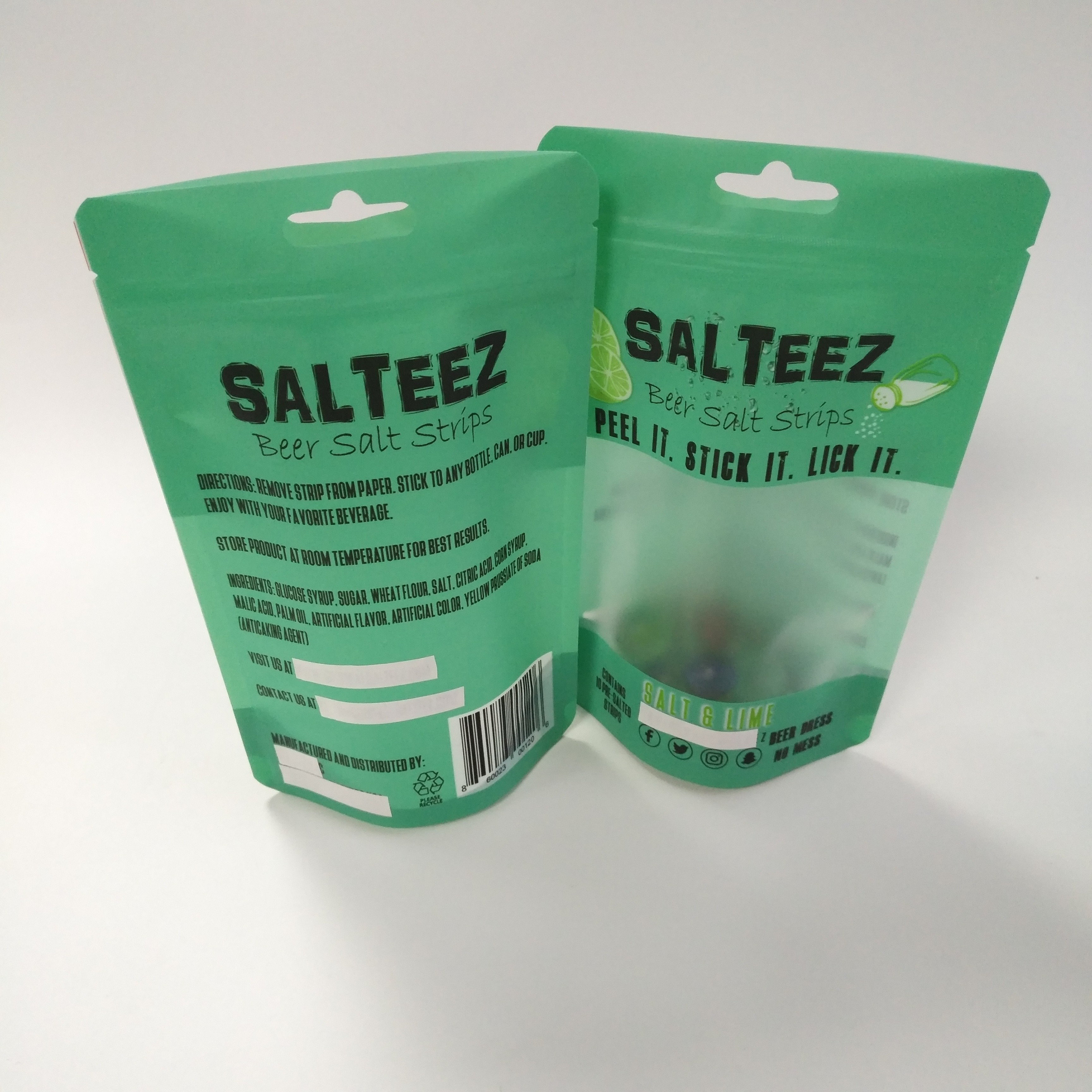 Σαφής στάση παραθύρων CMYK 100mic επάνω στη σακούλα φερμουάρ με το φερμουάρ