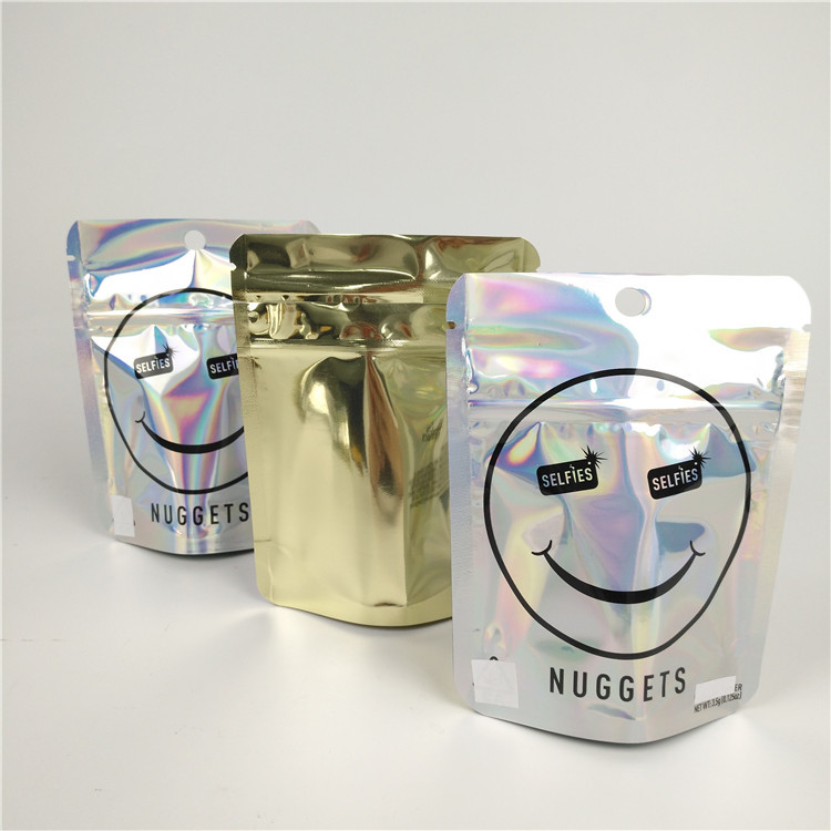 Zipock 300g Resealable αργιλίου φύλλων αλουμινίου Mylar συσκευασία τροφίμων τσαντών εδώδιμη