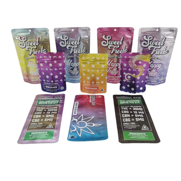 SGS 120mic MOPP ανθεκτική καραμέλα Edibles τσαντών 500mg VMPET Mylar παιδιών