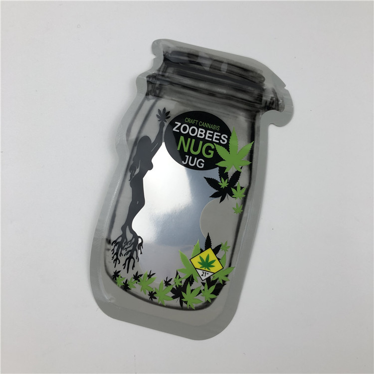 Σακούλες βάζων του Mason για CBD σπόρων CBD λουλουδιών Gummies THC τις Indica σακούλες συσκευασίας φύλλων ανώμαλες με το φερμουάρ