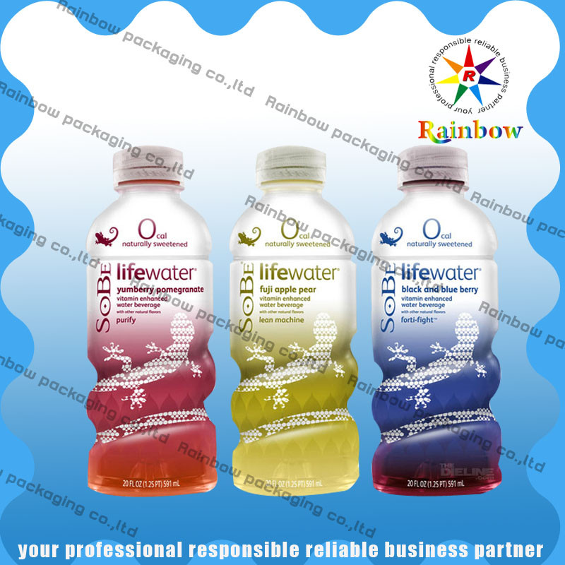 Το μπουκάλι ποτών συρρικνώνεται τη θερμότητα εκτύπωσης συνήθειας μανικιών περικαλυμμάτων - ευαίσθητος αδιάβροχος