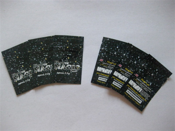 Μαγική βοτανική συσκευασία θυμιάματος λουλουδιών, ανακυκλώσιμες σακούλες φερμουάρ φύλλων αλουμινίου